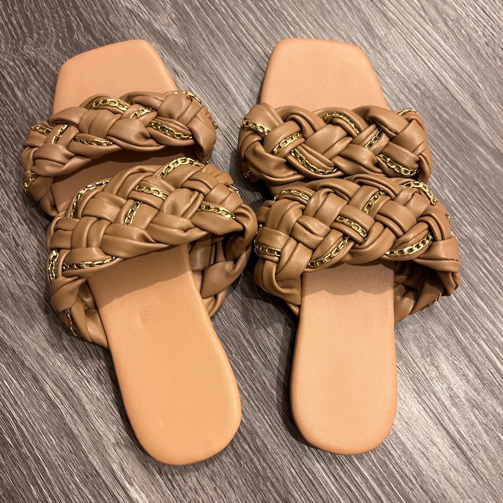 Braided Tan Women's Sandals